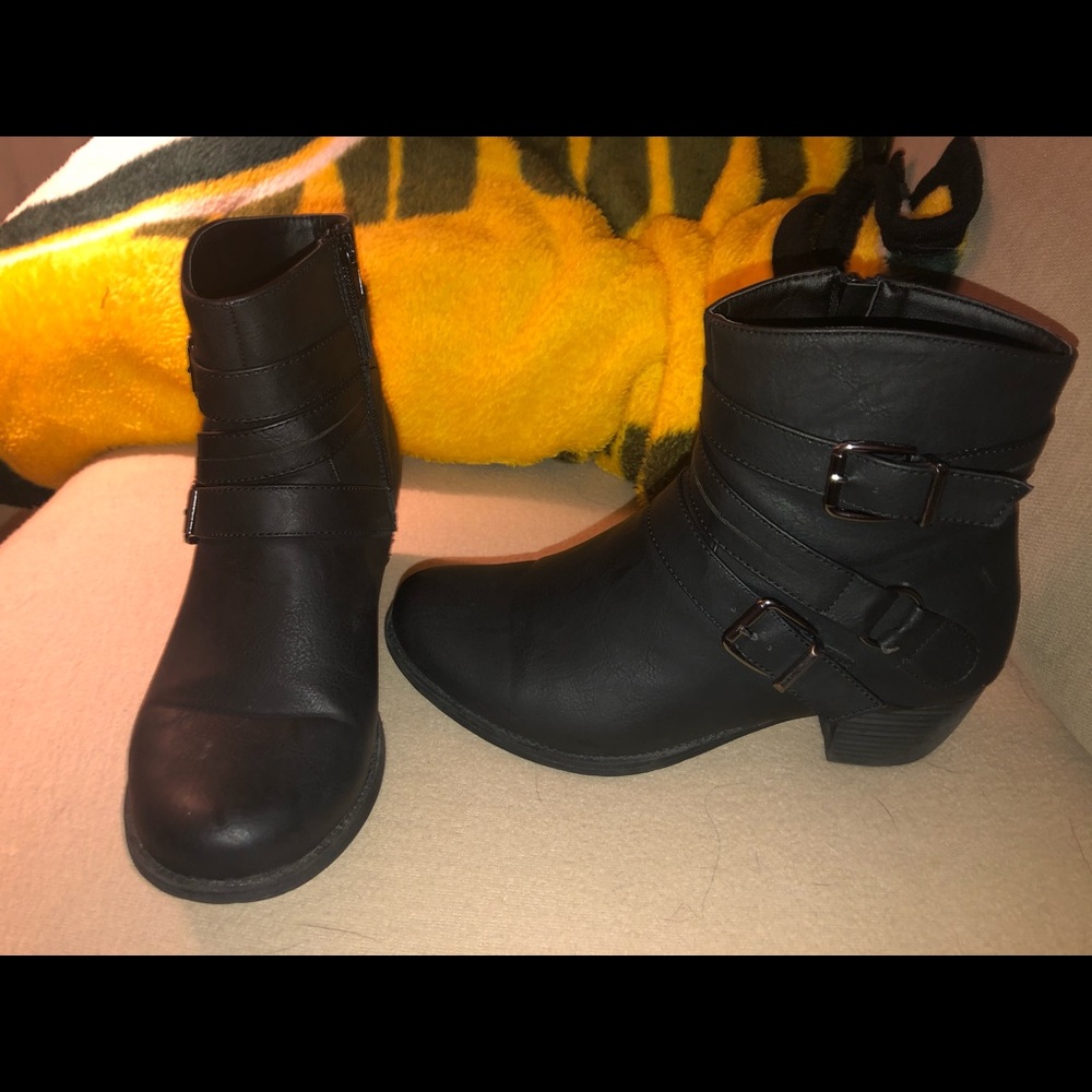 Black ankle boots